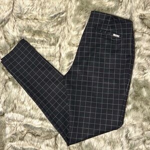 💲pring👇🏼CALVIN KLEIN** Black/Gray Gingham Checkered Pattern, Elastic Trousers, 4